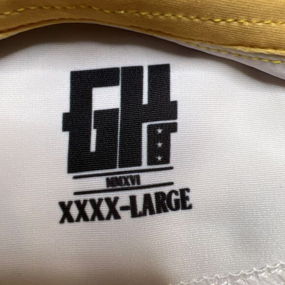 Greater Half Golf Polo Shirt Men's 4XL XXXXL Yellow Fruit Pineapple Banana - Picture 4 of 7